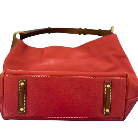 Dooney & Bourke Burgundy Florentine Leather Hobo Shoulder Bag Handbag - Picture 3 of 10